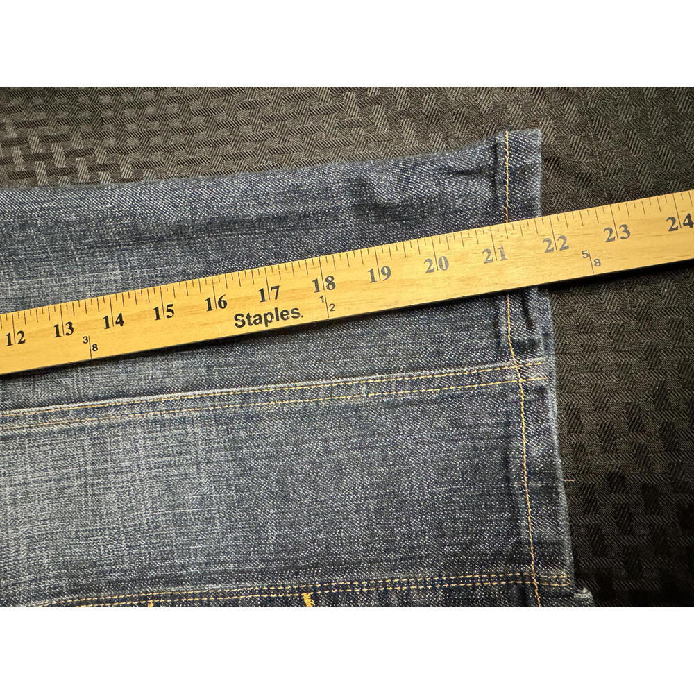 Apt 9 Denim Skirt Womens 10 Blue Button Front Y2K Stretch Pencil Knee Length - Picture 7 of 7